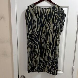 Fifteen Twenty Black and Cream Animal Print Dress